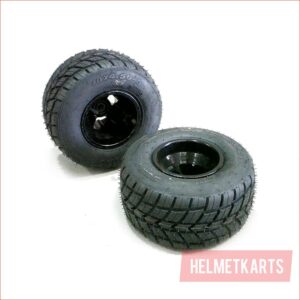 10×4.50-5″ Semi slick front Alloy wheel (rim and tyre) Pair (x2)