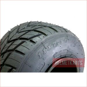 11×7.10-5″ Semi slick rear Alloy wheel (rim and tyre) Pair (x2)