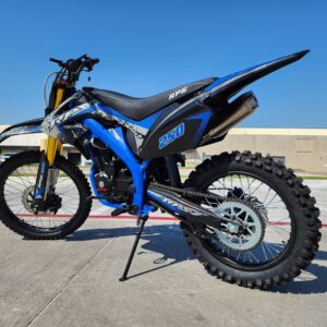 RPS250 Dirt Bike Manual Transmission, Electric Start, 37-inch seat height, Front a rear disc brakes