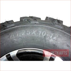 25×10-12″ Rear Alloy Rim Wheel (rim and tyre) Pair (x2)