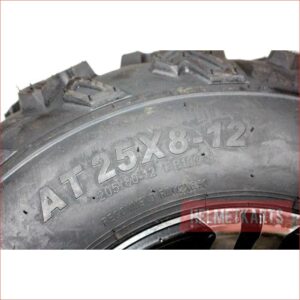 25×8-12″ Front Alloy Rim Wheel (rim and tyre) Pair (x2)