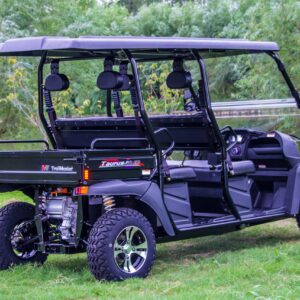 Trailmaster 80ED-U, 4 seat 72 Volt with 200lb dump bed, Custom Rims, 10.5 Inch Ground Clearance
